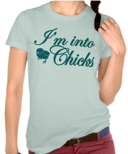 into chicks lesbi t-shirt grappig