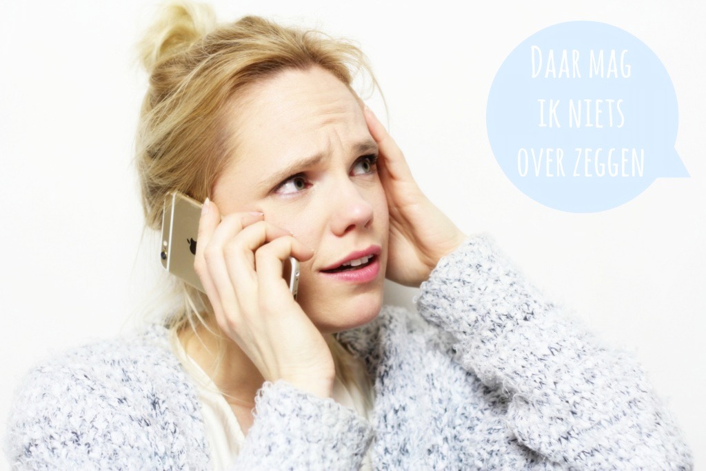 daar mag ik niets over zeggen