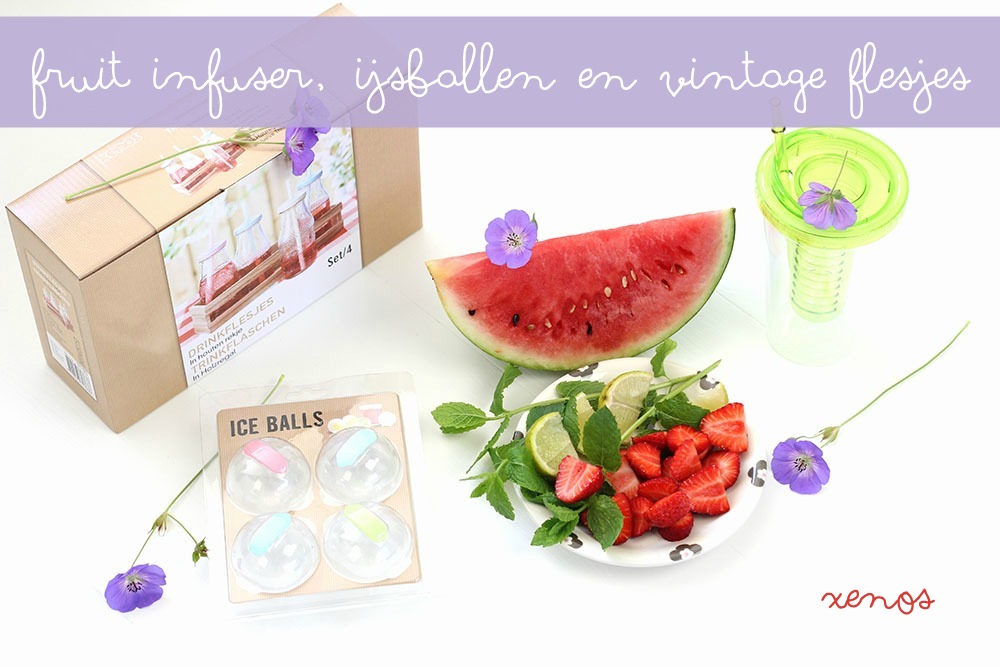 fruit infuser xenos ijsballen vintage flesjes