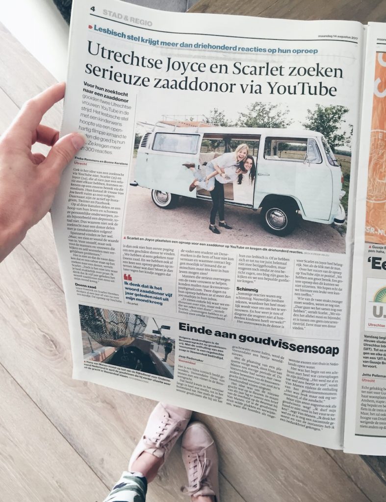 krant ad scarlet joyce zaaddonor