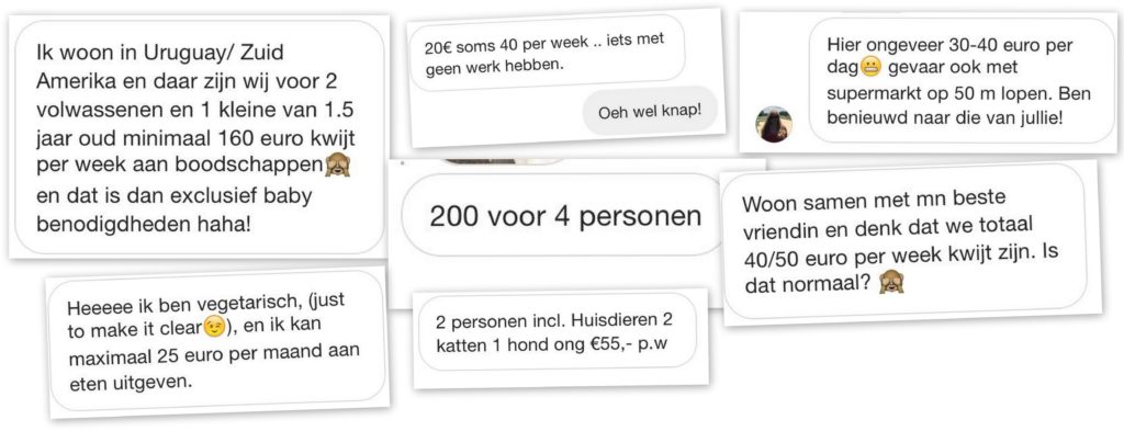 Hoeveel geld geef jij per week uit aan boodschappen