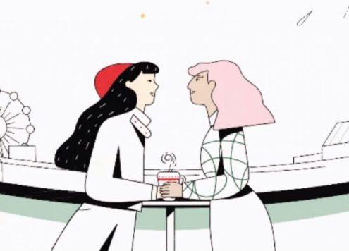 starbucks lesbisch koppel