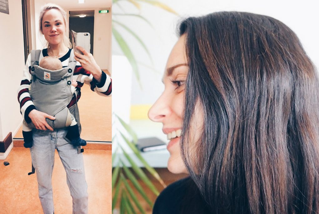 baby in een draagzak