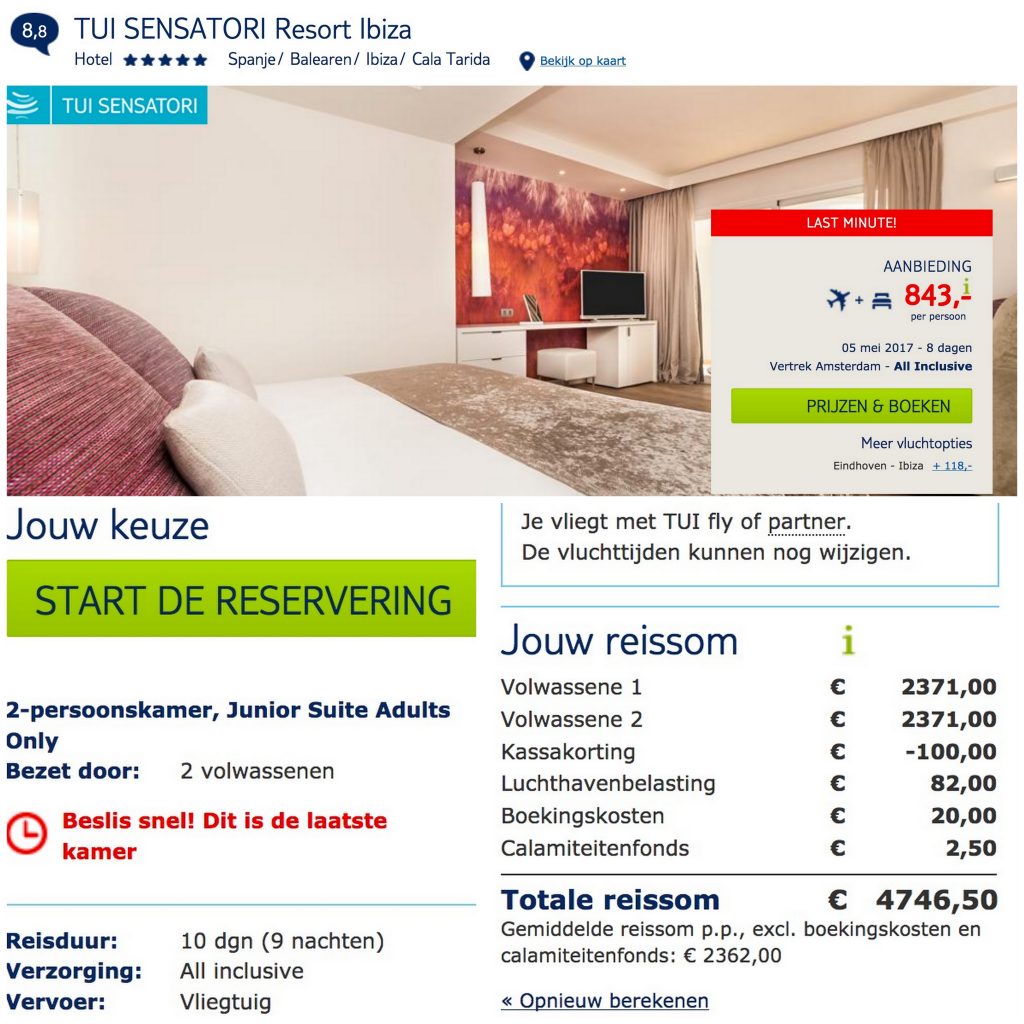 geen vakantie kunnen boeken