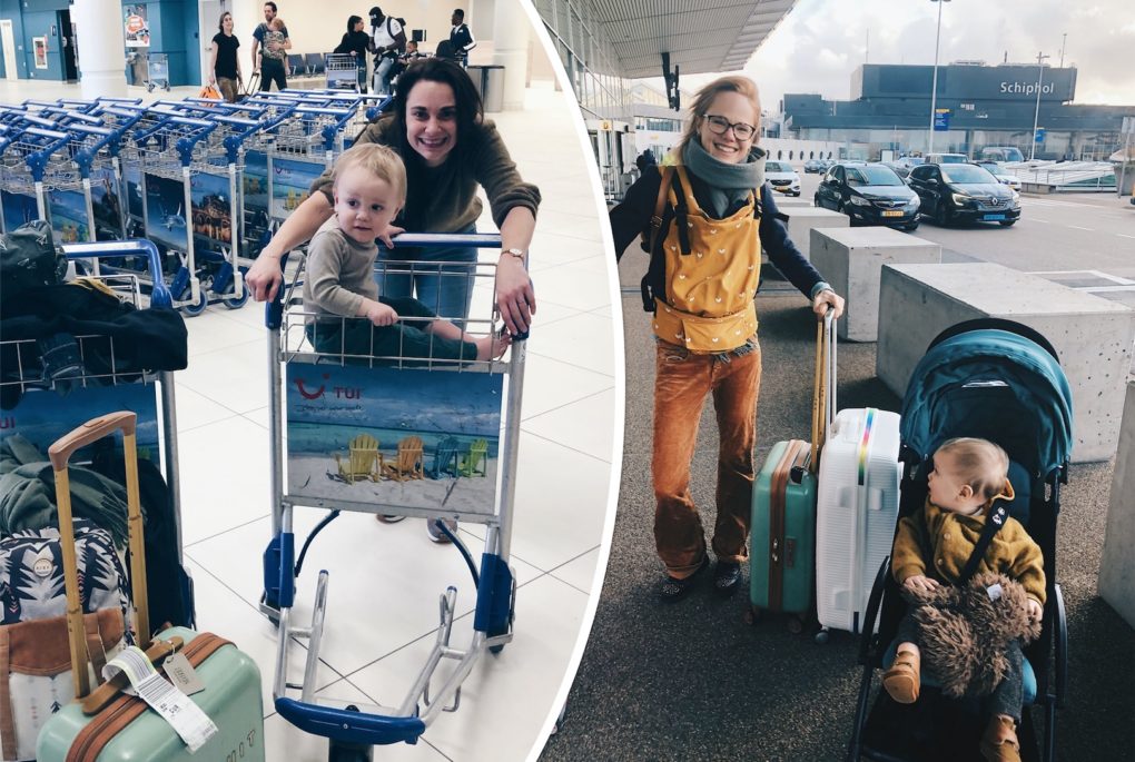 vliegen met een dreumes