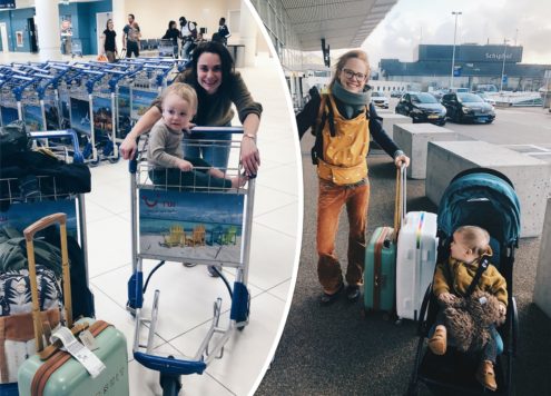 vliegen met een dreumes