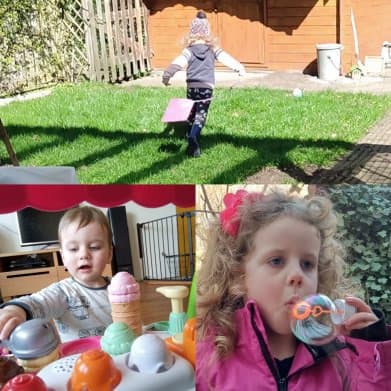 De kinderen thuis tijdens de coronacrisis