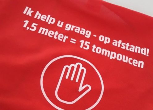 Graag 15 tompoucen afstand houden