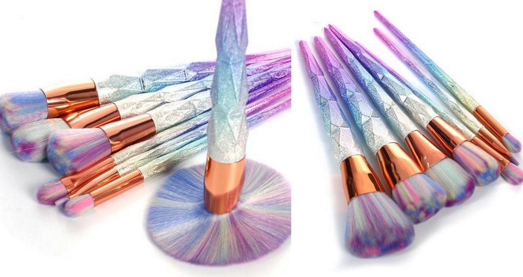 Rainbow unicorn make-up kwasten