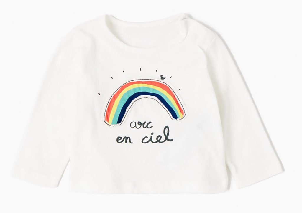 regenboog shirt baby