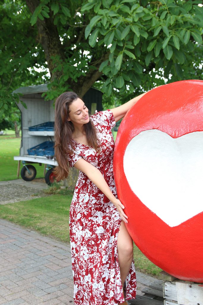 romwe mom dress maxi dress apple appel rood