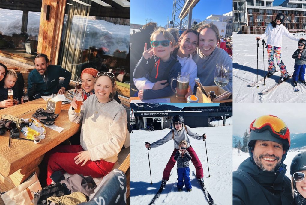 wintersport met peuter